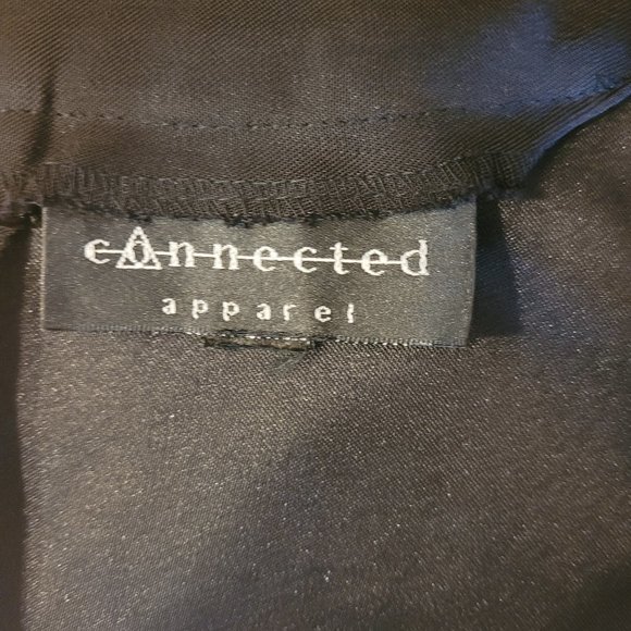 Black Sleeveless Cocktail Sheath Dress With Metal Stud Neck Detail, By Connected - Picture 7 of 9